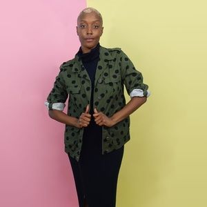 Polka Dot Army Jacket | size M